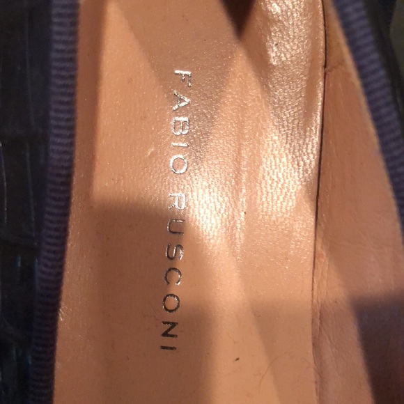 Fabio Rusconi tassel loafer / blue leather print croci - Picture 3 of 4